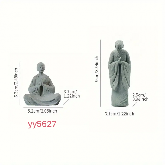 YY5627 Meditasyon Yapan Keşiş Heykel Biblo Silikon Kalıp – Ruhani ve Estetik Dekoratif Hediye!